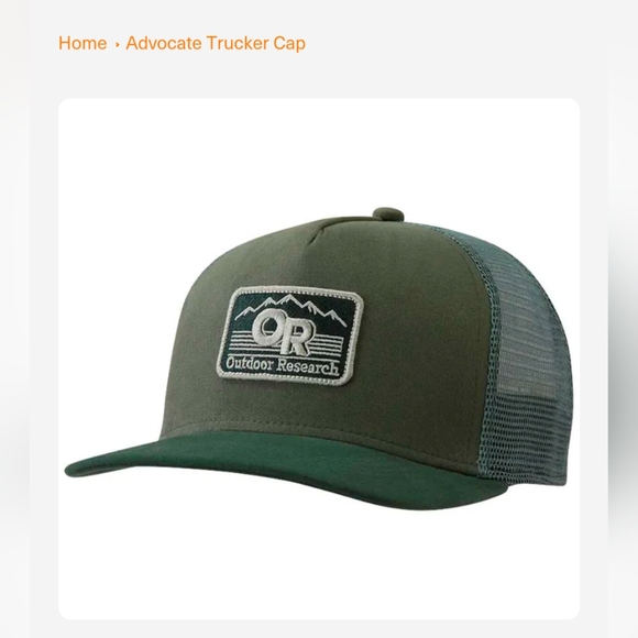 NWT Outdoor Research Unisex Snapback Advocate Trucker Cap Fir Green - Picture 5 of 7